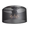 Foto para 60w (5 x 12) 4000lm 27k Epic E-26 Incandescent Damp Location Black Round Semi-Flush 12"Ø23.6"