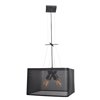 Foto para 60w (4 x 15) 3200lm 27k Epic E-26 Incandescent Damp Location Black Square Pendant (OA HT 134") (CAN 4.75"x4.75"x1.5")