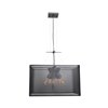 Foto para 60w (5 x 12) 4000lm 27k Epic E-26 Incandescent Damp Location Black Square Pendant (OA HT 136") (CAN 4.75"x4.75"x1.5")