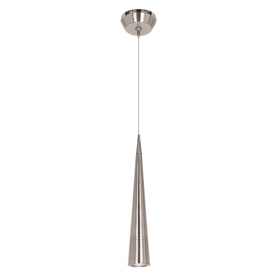 Foto para 5w 350lm 30k Apollo GU-5.3 Replaceable LED Dry Location Brushed Steel 1-Light LED Pendant (OA HT 120")