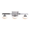 Foto para 4w (3 x 1.33333) 1200lm 30k Atomiser SSL Dedicated LED Damp Location Chrome Opal 3-Light Dimmable LED Vanity