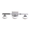 Foto para 4w (3 x 1.33333) 1200lm 30k Atomiser SSL Dedicated LED Damp Location Chrome Opal 3-Light Dimmable LED Vanity