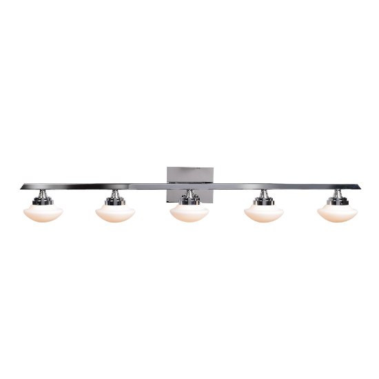 Foto para 4w (5 x 0.8) 2000lm 30k Atomiser SSL Dedicated LED Damp Location Chrome Opal 5-Light Dimmable LED Vanity