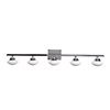 Foto para 4w (5 x 0.8) 2000lm 30k Atomiser SSL Dedicated LED Damp Location Chrome Opal 5-Light Dimmable LED Vanity