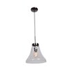 Foto para 60w 800lm 27k Simplicite E-26 Incandescent Dry Location Black Chrome Clear 1-Light Bell Glass Pendant (OA HT 131") (CAN 1.5"Ø5.13")