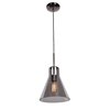 Foto para 60w 800lm 27k Simplicite E-26 Incandescent Dry Location Black Chrome Smoke 1-Light Pendant 10.13"Ø9.1" (OA HT 132") (CAN 1.5"Ø5.13")