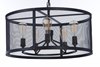 Foto para Palladium 6-Light Chandelier BKNAB Steel Mesh MB Incandescent Incandescent 36" Chain