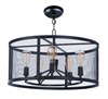 Foto para Palladium 5-Light Chandelier BKNAB Steel Mesh MB Incandescent Incandescent 3" Chain