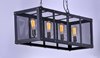 Foto para Palladium 4-Light Linear Pendant BKNAB Steel Mesh MB Incandescent Incandescent 36" Chain