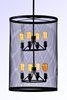 Foto para Palladium 8-Light Chandelier BKNAB Steel Mesh MB Incandescent Incandescent 36" Chain