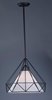 Foto para TeePee 1-Light Pendant BK Fabric MB Incandescent Incandescent (OA HT 23.5"-47.75") (CAN 6"x6"x1")