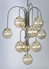 Foto para Reverb 10-Light Pendant TBZSBR Topaz Bubble Glass Bubble Glass G9 Xenon 30"x30"x34" (OA HT 34"-74.5") (CAN 6.25"x6.25"x1.25")36" Chain