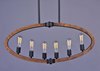 Foto para Bodega Bay 6-Light Pendant AR MB Incandescent Incandescent 36"x4.5"x16.75" (OA HT 24"-48") (CAN 12.01"x4.57"x0.83")