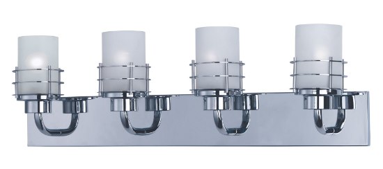 Foto para Tier 4-Light Bath Vanity PC Frosted Frosted Glass MB Incandescent Incandescent (OA HT 9.5")