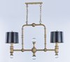 Foto para Saloon 2-Light Pendant WBR Clear Metal MB Incandescent Incandescent (OA HT 26.75"-66") (CAN 12.25"x4.75"x1")36" Chain