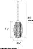 Foto para Arabesque 1-Light Mini Pendant OI Cognac G9 Clear Xenon Xenon (OA HT 55")