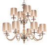 Foto para Venezia 12-Light Chandelier PN Cognac Fabric CA Incandescent Incandescent 72" Chain