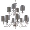 Foto para Venezia 12-Light Chandelier PN Clear Fabric CA Incandescent Incandescent 72" Chain