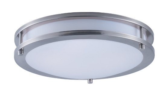 Foto para Linear LED Flush Mount SN White Opal Acrylic 12"x12"x3.25"