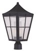 Foto para Revere 1-Light Outdoor Post BK Seedy/Frosted GU24 Fluorescent Fluorescent