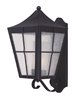 Foto para Revere 1-Light Outdoor Wall Lantern BK Seedy/Frosted GU24 Fluorescent Fluorescent 9"x18.5"