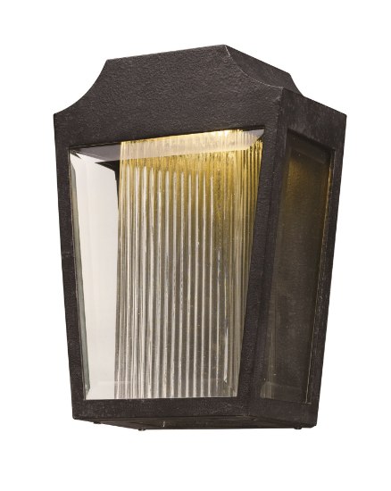 Foto para Villa LED Outdoor Wall Lantern AR Clear / Clear Ribbed PCB LED 9"x12.25"