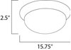 Foto para Profile EE LED Flush Mount SN White Opal Acrylic PCB LED 15.75"x15.75"x2.5"