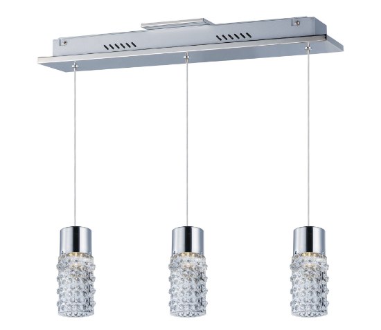 Foto para Polka 3-Light LED Pendant PC Clear COB LED (OA HT 8"-128")