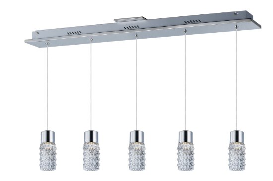 Foto para 3W Polka 5-Light LED Pendant PC Clear COB LED (OA HT 8"-128")