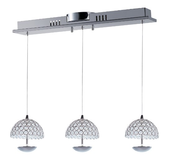 Foto para 4W Parasol 3-Light LED Pendant PC Crystal (OA HT 8"-128") (CAN 21.65"x2.76"x1.77")