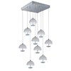 Foto para 4W Parasol 9-Light LED Pendant PC Crystal (OA HT 8"-128") (CAN 15.7"x15.7"x1.77")