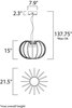 Foto para 5.04W Argent LED Pendant PC Acrylic PCB LED (OA HT 17.75"-137.75") (CAN 7.9"x7.9"x2.3")