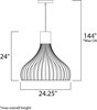 Foto para 20W Turbo LED Pendant PC Lucite Acrylic PCB LED (OA HT 25.25"-144") (CAN 7.09"x7.09"x1.38")