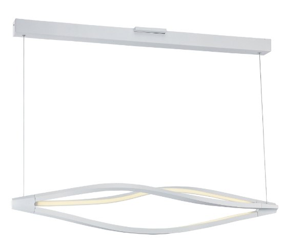 Foto para 7.6W Cyclone LED Pendant MW Matte White Acrylic PCB LED 42.25"8.75" (OA HT 10.5"-128.75")