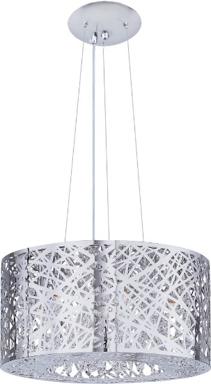 Foto para 2.9W Inca 7-Light Pendant W/LED Bulb PC Clear/White Stainless Steel G9 LED (OA HT 18"-130")