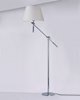 Foto para Hotel LED 1-Light Floor Lamp PC Wafer Linen MB LED 46.5"x14.25"x48" (OA HT 48"-73.25")