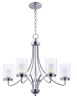 Foto para Mod 5-Light Chandelier SN Clear/Frosted Clear Glass + Opal G PCB LED (CAN 7"x7"x1.18")36" Chain