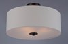 Foto para Bongo 3-Light Semi-Flush Mount OI Linen Fabric MB Incandescent Incandescent