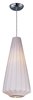 Foto para Cocoon 1-Light Pendant PC Imitation Silk MB Incandescent Incandescent 11"x11"x22.25" (OA HT 131.75")