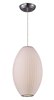 Foto para Cocoon 1-Light Pendant PC Imitation Silk MB Incandescent Incandescent 15"x15"x21" (OA HT 141")