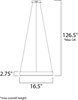 Foto para 43.2W Metallika LED Pendant COF Acrylic PCB LED (OA HT 6.5"-126.5") (CAN 7.5"x7.5"x1.5")