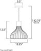 Foto para 10W Turbo LED Pendant PC Lucite Acrylic PCB LED (OA HT 13.75"-132.75") (CAN 5.5"x5.5"x1.38")