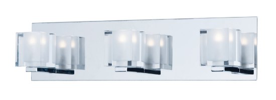 Foto para 2.2W Blocs LED 3-Light Bath Vanity PC Clear Glass G9 LED