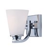 Foto para Conical 1-Light Bath Vanity PC Satin White Glass MB Incandescent Incandescent