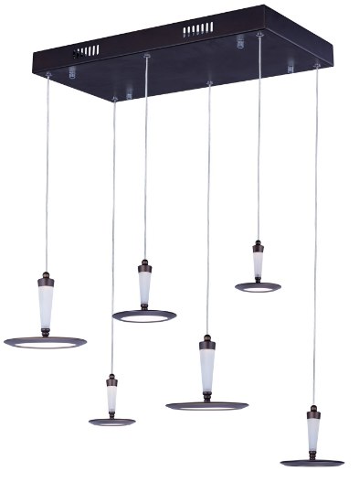 Foto para Hilite 6-Light LED Pendant BZ White (OA HT 8.5"-128")