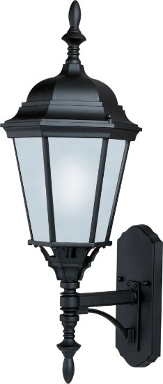 Foto para Westlake LED 1-Light Outdoor Wall Lantern BK Frosted 9.5"x24"