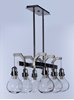 Foto para Kinetic LED 6-Light Linear Pendant DSN Clear Glass PCB LED (OA HT 56.25")