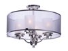 Foto para Lucid 4-Light Semi-Flush Mount SN Organza Fabric + Gla MB Incandescent Incandescent (OA HT 14.5") (CAN 4.75"x4.75"x1")