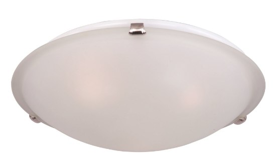 Foto para Malaga 3-Light Flush Mount SN Frosted Glass MB Incandescent Incandescent