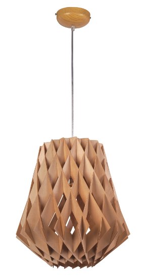 Foto para Horgen 1-Light Pendant UD Wood MB Incandescent Incandescent 14"x14"x15" (OA HT 17"-135") (CAN 3.25"x3.25"x1.75")